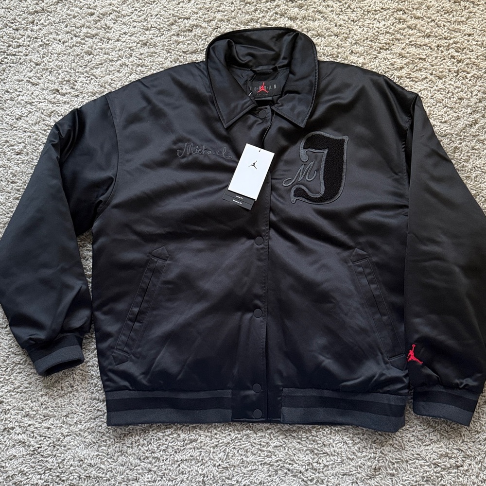 Women's Air Jordan Varsity Bomber Jacket - Black